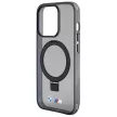 BMW BMHMP15LURSK iPhone 15 Pro 6.1" Ring Stand M Collection MagSafe tok, fekete