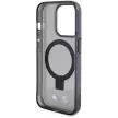 BMW BMHMP15LURSK iPhone 15 Pro 6.1" Ring Stand M Collection MagSafe tok, fekete