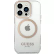 Guess GUHMP15LHTRMD iPhone 15 Pro 6.1" Metal Outline Magsafe tok, arany