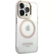 Guess GUHMP15LHTRMD iPhone 15 Pro 6.1" Metal Outline Magsafe tok, arany