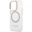 Guess GUHMP15LHTRMD iPhone 15 Pro 6.1" Metal Outline Magsafe tok, arany