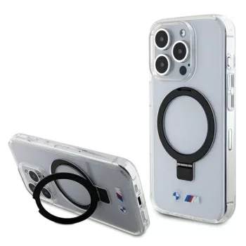   BMW BMHMP15LURST iPhone 15 Pro 6.1" Ring Stand M Collection MagSafe tok, átlátszó