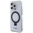 BMW BMHMP15LURST iPhone 15 Pro 6.1" Ring Stand M Collection MagSafe tok, átlátszó