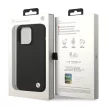 BMW BMHCP15XSILBK iPhone 15 Pro Max 6.7" Silicone Metal Logo tok, fekete