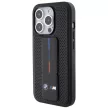 BMW BMHCP15LGSPPRK iPhone 15 Pro 6.1" hardcase Grip Stand Smooth & Perforated tok, fekete