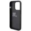 BMW BMHCP15LGSPPRK iPhone 15 Pro 6.1" hardcase Grip Stand Smooth & Perforated tok, fekete