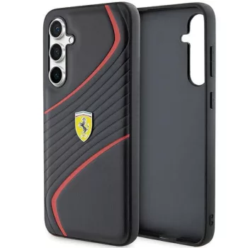   Ferrari FEHCS23FEPTWK Twist Metal Logo Sammsung S23 FE S711, hátlap, tok, fekete