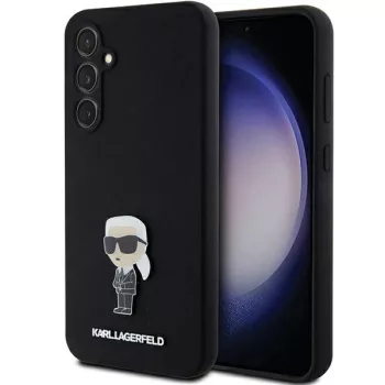   Karl Lagerfeld Silicone Ikonik Metal Pin case for Samsung Galaxy S23 FE tok, fekete