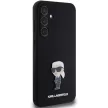 Karl Lagerfeld Silicone Ikonik Metal Pin case for Samsung Galaxy S23 FE tok, fekete