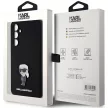 Karl Lagerfeld Silicone Ikonik Metal Pin case for Samsung Galaxy S23 FE tok, fekete