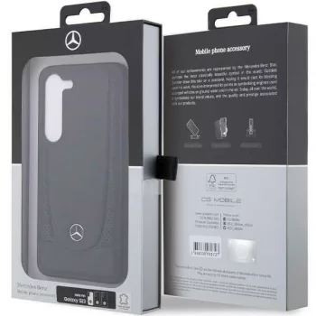   Mercedes Leather Urban hátlap, tok Samsung Galaxy S23 FE, fekete