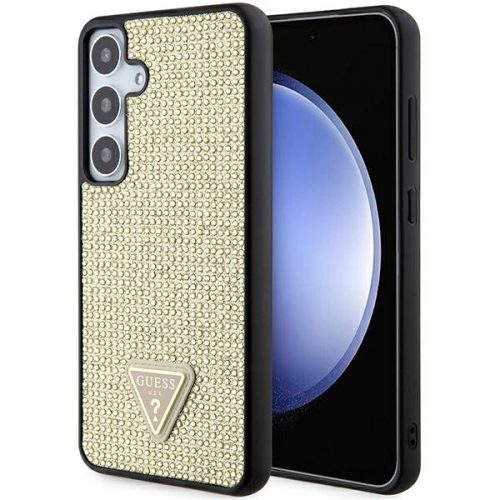 Guess case Samsung Galaxy S24 GUHCS24SHDGPPD HC RHINESTONE TRIANGLE tok, arany