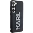 Karl Lagerfeld KLHCS23S3DMBKCK 3D Rubber Glitter Logo Samsung Galaxy S23, hátlap, tok, fekete