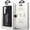 Karl Lagerfeld KLHCS23S3DMBKCK 3D Rubber Glitter Logo Samsung Galaxy S23, hátlap, tok, fekete