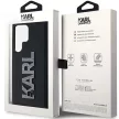 Karl Lagerfeld KLHCS23L3DMBKCK 3D Rubber Glitter Logo Samsung Galaxy S23 Ultra, fekete/kék hátlap, tok, 3D gumi csillogó logó