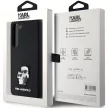 Karl Lagerfeld Silicone Karl&Choupette Metal Pin case for Samsung Galaxy S23 tok, fekete