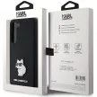Karl Lagerfeld Silicone Choupette Metal Pin case for Samsung Galaxy S23 tok, fekete