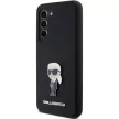 Karl Lagerfeld Silicone Ikonik Metal Pin case for Samsung Galaxy S23 tok, fekete