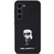 Karl Lagerfeld Silicone Ikonik Metal Pin case for Samsung Galaxy S23 tok, fekete