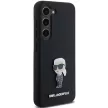 Karl Lagerfeld Silicone Ikonik Metal Pin case for Samsung Galaxy S23 tok, fekete