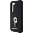 Karl Lagerfeld Silicone Ikonik Metal Pin case for Samsung Galaxy S23 tok, fekete