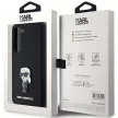 Karl Lagerfeld Silicone Ikonik Metal Pin case for Samsung Galaxy S23 tok, fekete