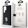 Karl Lagerfeld Silicone Ikonik Metal Pin case for Samsung Galaxy S23 Ultra tok, fekete