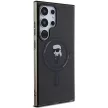 Karl Lagerfeld KLHMS24LHFCKNOK S24 Ultra hardcase IML Ikonik MagSafe tok, fekete