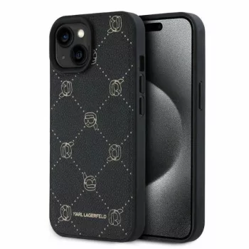   Karl Lagerfeld KLHMP15SPGKHPHK iPhone 15 6.1" Magsafe Karl Heads tok, fekete