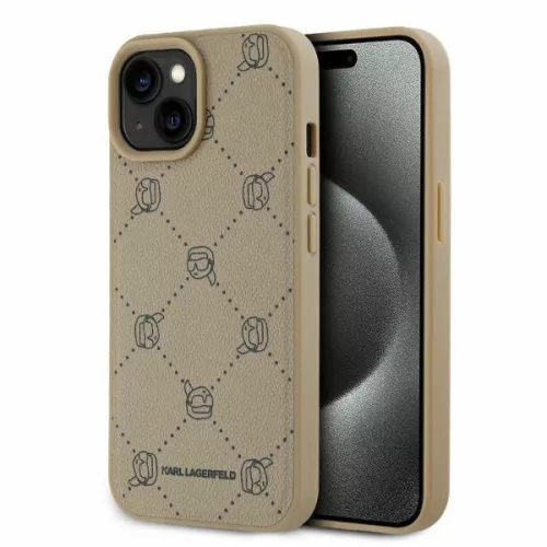 Karl Lagerfeld KLHMP15SPGKHPHE iPhone 15 6.1" Magsafe Karl Heads tok, bézs