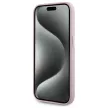 Karl Lagerfeld KLHMP15LPGMSRPP iPhone 15 Pro 6.1" FW Metal Plate MagSafe tok, rózsaszín