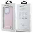 Karl Lagerfeld KLHMP15LPGMSRPP iPhone 15 Pro 6.1" FW Metal Plate MagSafe tok, rózsaszín
