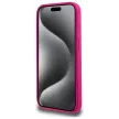 Karl Lagerfeld KLHMP15LSKHPPLF iPhone 15 Pro 6.1" Silicone Karl Head Print MagSafe tok,  rózsaszín
