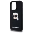 Karl Lagerfeld KLHMP15XSKHPPLK iPhone 15 Pro Max 6.7" Silicone Karl Head Print MagSafe tok, fekete
