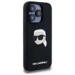 Karl Lagerfeld KLHMP15XSKHPPLK iPhone 15 Pro Max 6.7" Silicone Karl Head Print MagSafe tok, fekete