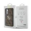 GUESS hátlap, tok Samsung Galaxy A35 GUHCSA354GMGBR (PU Big 4G Metal Logo), barna