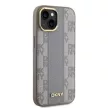 DKNY DKHMP14SPCPVSLE iPhone 14 6.1" Leather Checkered Mono Pattern MagSafe tok, bézs