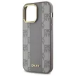DKNY DKHMP14XPCPVSLE iPhone 14 Pro Max 6.7" Leather Checkered Mono Pattern MagSafe tok, bézs