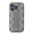 DKNY Leather Checketok, piros Mono Pattern MagSafe DKHMP15LPCPVSLE iPhone 15 Pro 6.1" tok, bézs