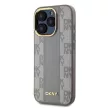 DKNY Leather Checketok, piros Mono Pattern MagSafe DKHMP15LPCPVSLE iPhone 15 Pro 6.1" tok, bézs