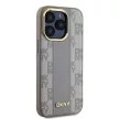 DKNY Leather Checketok, piros Mono Pattern MagSafe DKHMP15LPCPVSLE iPhone 15 Pro 6.1" tok, bézs