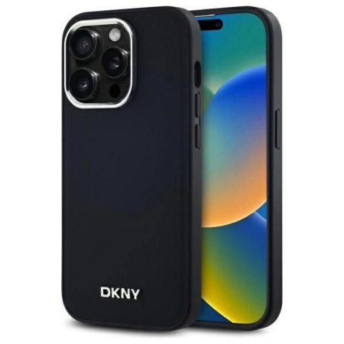 DKNY DKHMP14LPSCMCLK iPhone 14 Pro 6.1" Plain Logo MagSafe tok, fekete