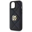 DKNY DKHCP14SPQDSLK iPhone 14 6.1" Quilted Stack Logo tok, fekete
