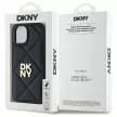 DKNY DKHCP14SPQDSLK iPhone 14 6.1" Quilted Stack Logo tok, fekete