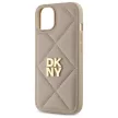 DKNY DKHCP14SPQDSLE iPhone 14 6.1" Quilted Stack Logo tok, bézs