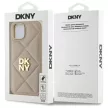 DKNY DKHCP14SPQDSLE iPhone 14 6.1" Quilted Stack Logo tok, bézs