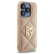 DKNY Quilted Stack Logo DKHCP15LPQDSLE iPhone 15 Pro 6.1" tok, bézs