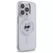 Karl Lagerfeld KLHMP14LHLSCHH iPhone 14 Pro 6.1" IML Metal Choupette Head MagSafe tok, fehér