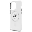 Karl Lagerfeld KLHMP14LHLSCHH iPhone 14 Pro 6.1" IML Metal Choupette Head MagSafe tok, fehér