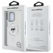 Karl Lagerfeld KLHMP14LHLSCHH iPhone 14 Pro 6.1" IML Metal Choupette Head MagSafe tok, fehér